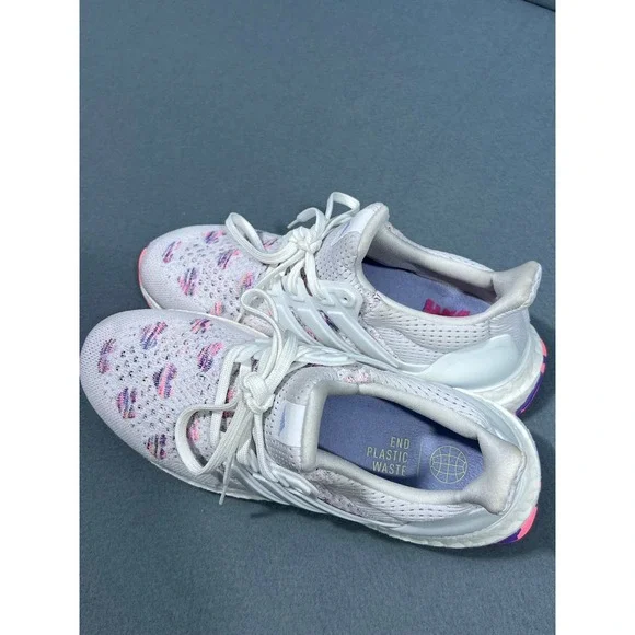 Adidas Ultraboost DNA 5.0 White Multi Color Running Shoes FV488C Women's 6 - Picture 5 of 6